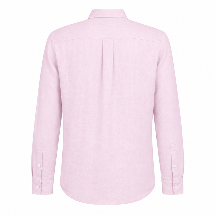 Camicia Andrea baby pink in lino