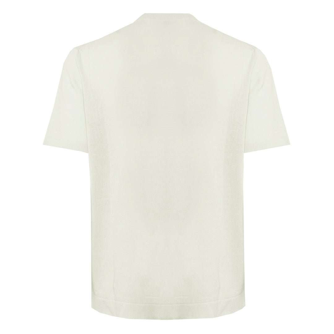 T-shirt Sofia panna in lino e cotone
