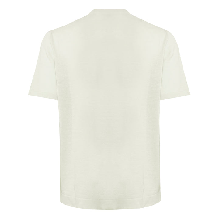 T-shirt Sofia panna in lino e cotone