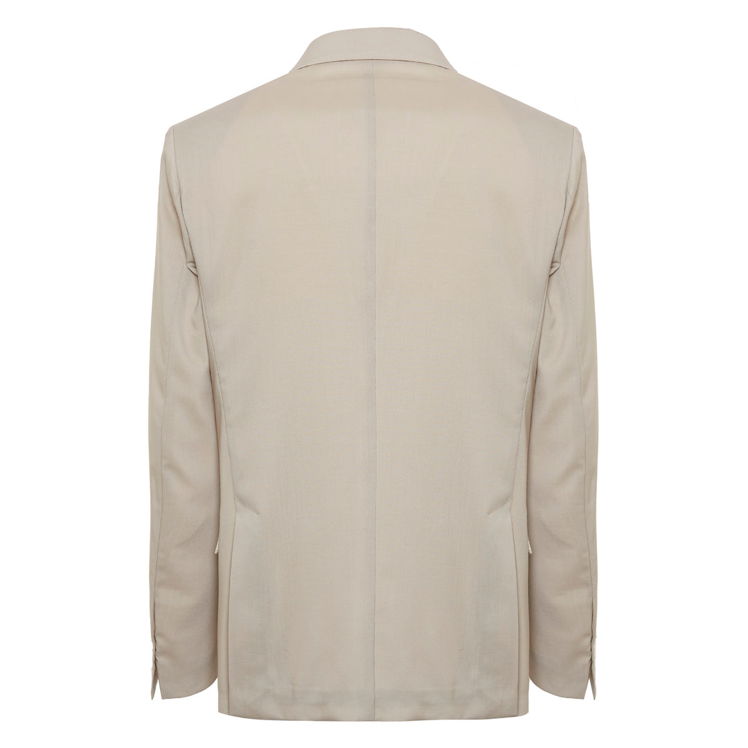 Blazer Demna beige in fresco di lana