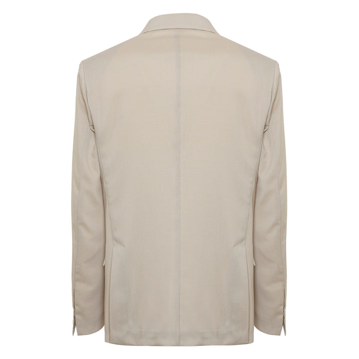 Blazer Demna beige in fresco di lana