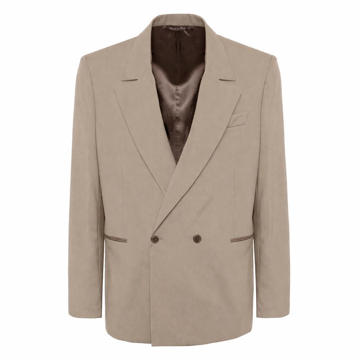 Blazer Donatien fango in fresco di lana