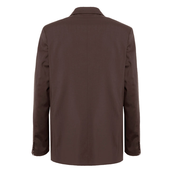 Blazer Donatien marrone in fresco di lana