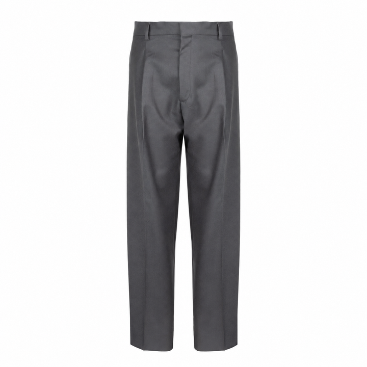 Pantalone Vincent grigio fumo in flanella di lana