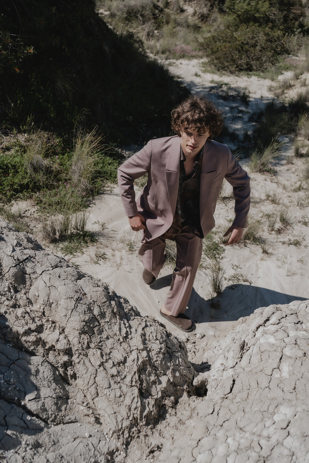 Blazer Donatien old rose in fresco di lana