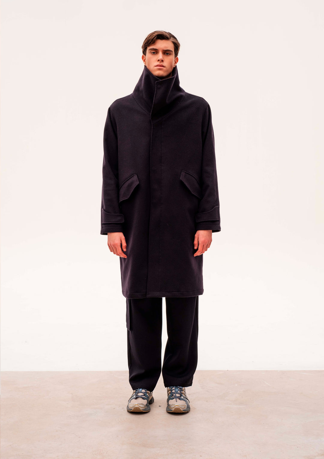 Parka Coat in Wool and Cashmere