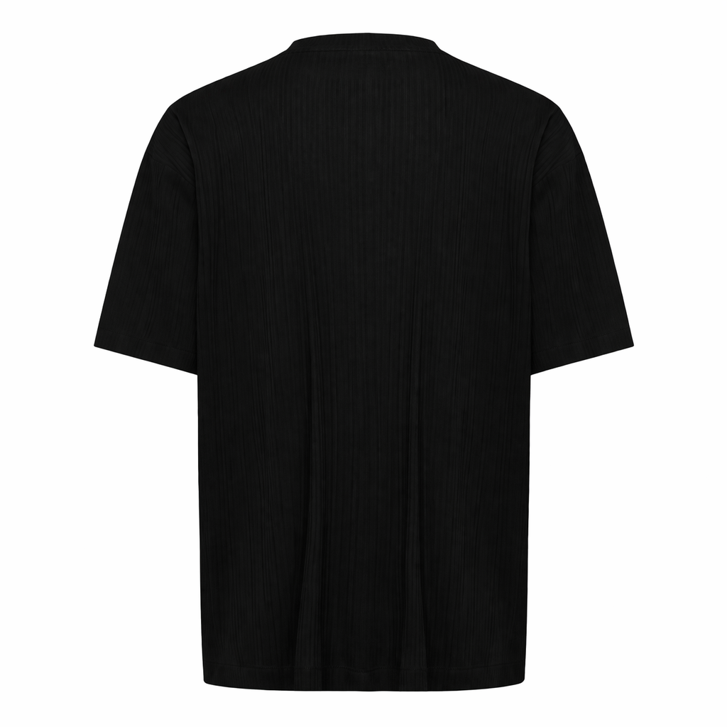 T Shirt Vant a coste nero in cotone