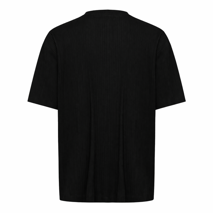 T Shirt Vant a coste nero in cotone