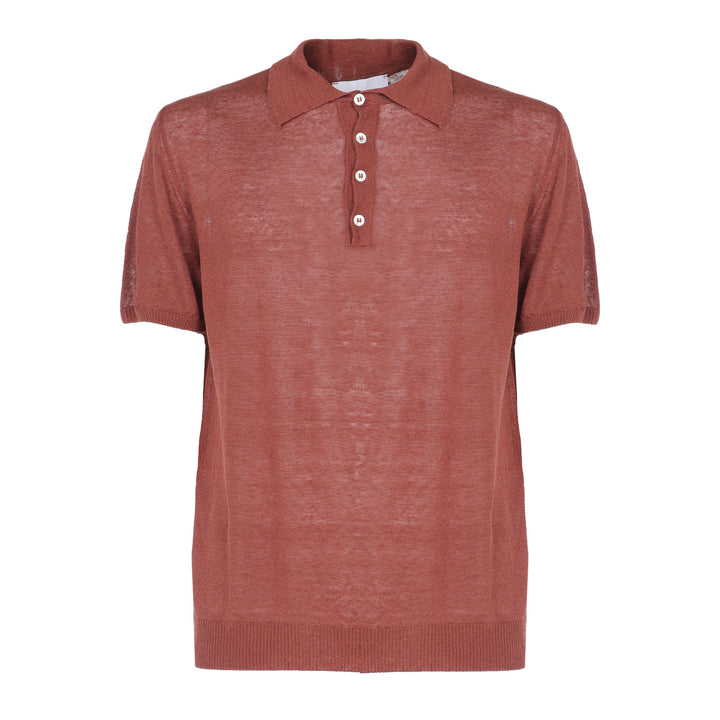 Putri Polo Shirt in Linen and Cotton Knit