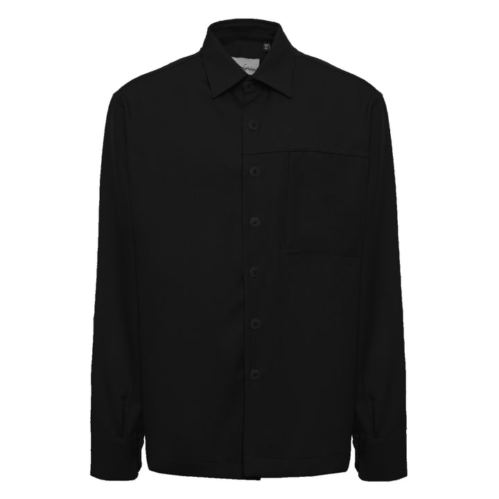 Camicia Etienne TB nero in lana piquè