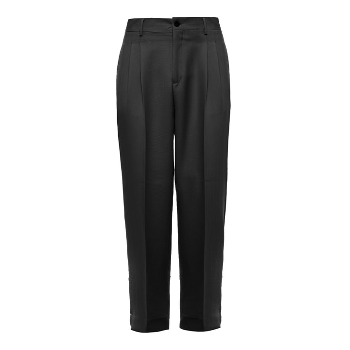 Pantalone Matteo nero in lana piquè