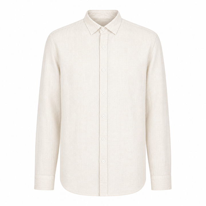 Camicia Andrea off-white in lino