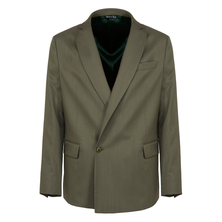 Blazer Demna verde in fresco di lana