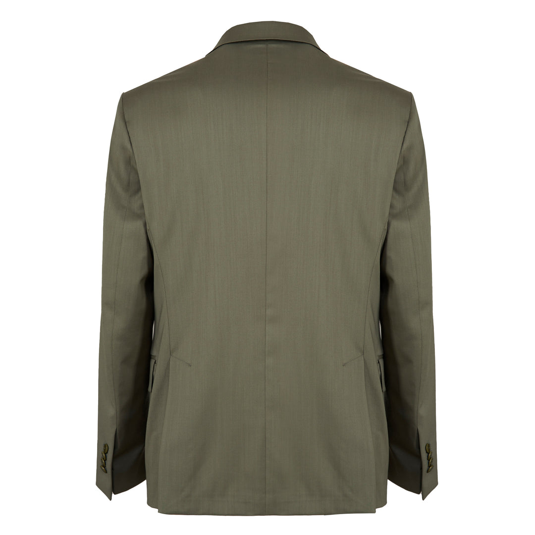 Blazer Demna verde in fresco di lana