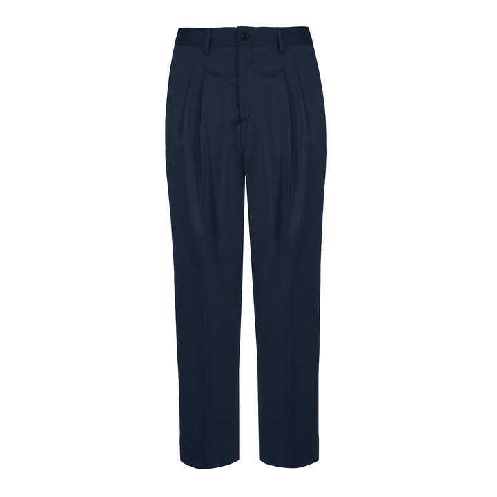 Pantalone Matteo blu scuro in fresco di lana