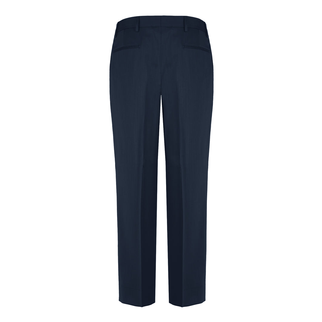 Pantalone Matteo blu scuro in fresco di lana