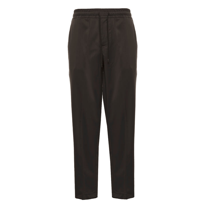 Pantalone Pajama marrone in flanella di lana