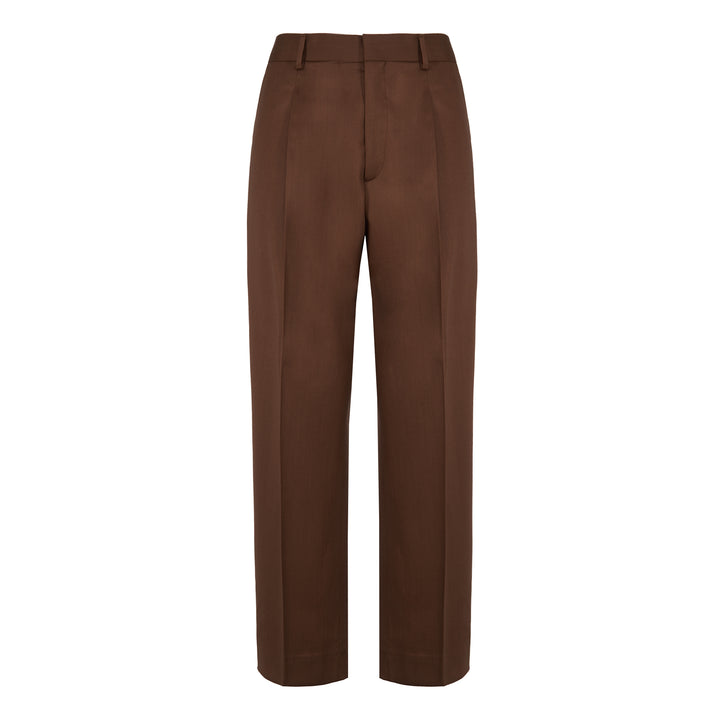 Pantalone Vincent marron in will di lana