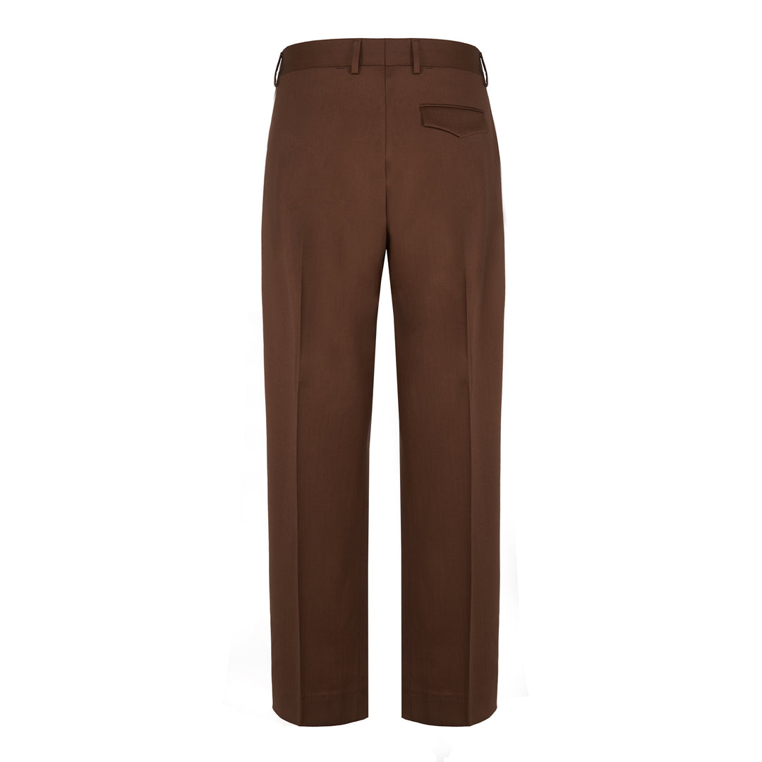 Pantalone Vincent marron in will di lana