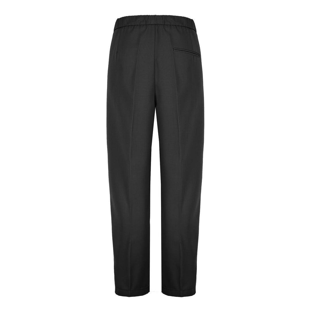 Pantalone Pajama nero in lana tecnica