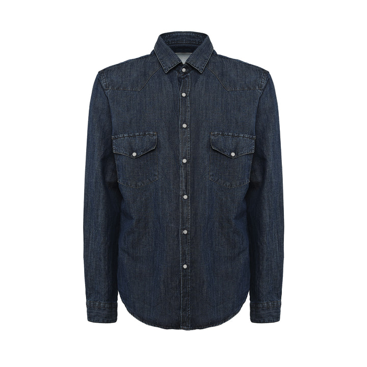 Camicia Mark blu scuro in denim