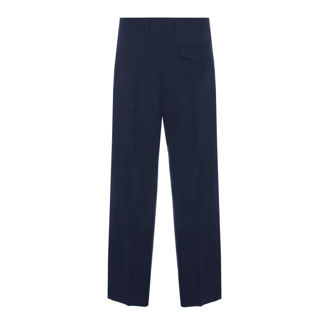 Pantalone Vincent blu in flanella di lana