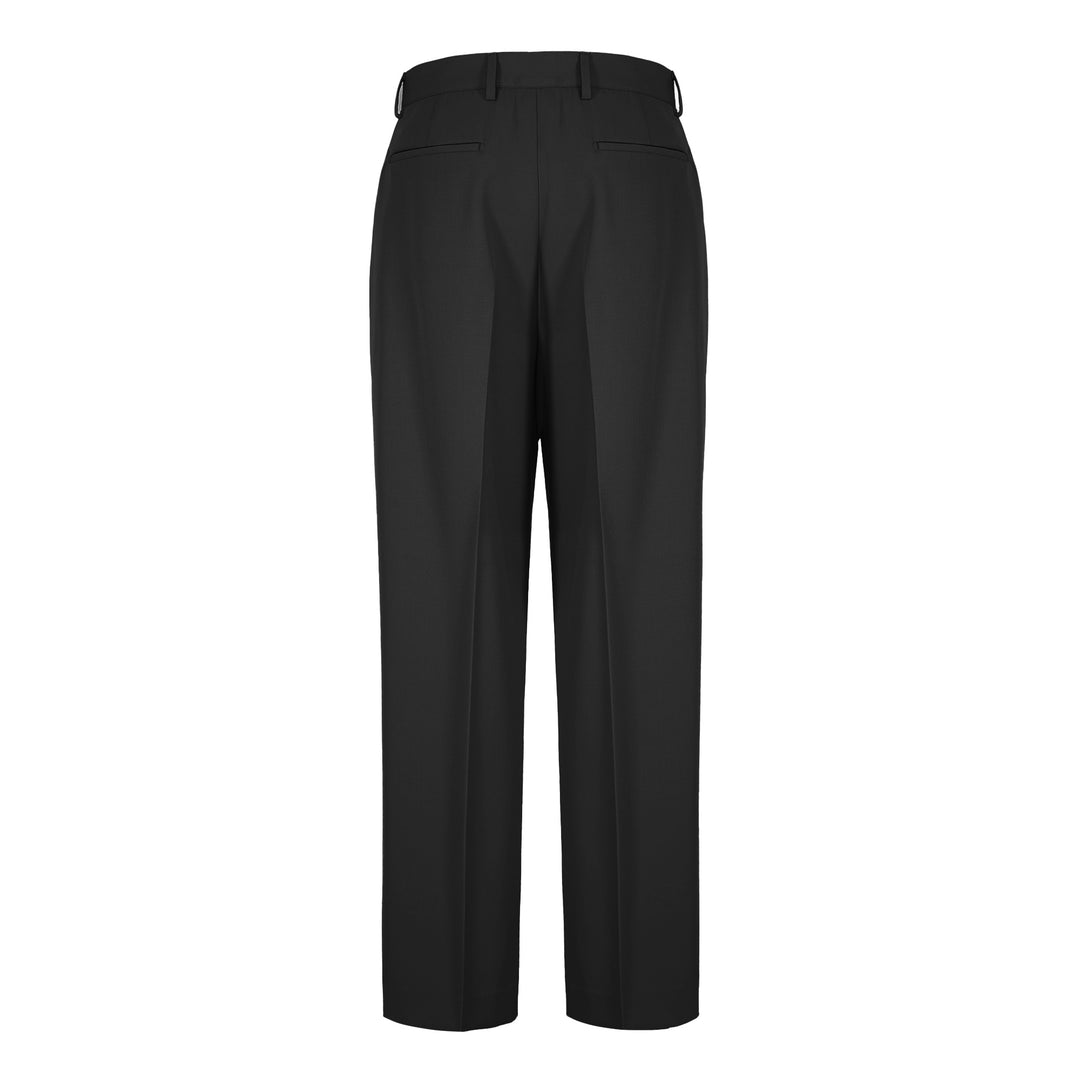 Pantalone Alain nero in twill di lana
