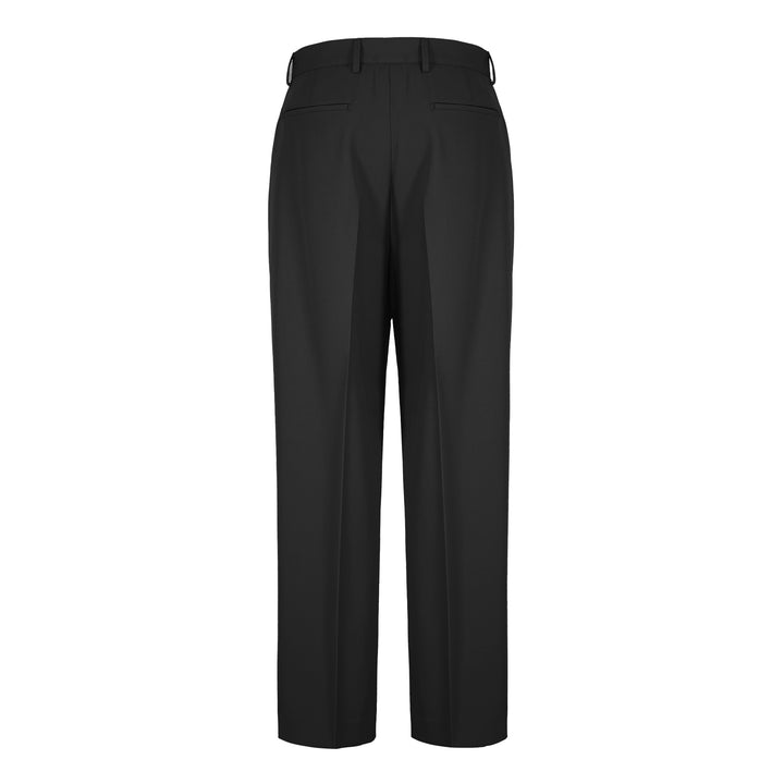 Pantalone Alain nero in twill di lana