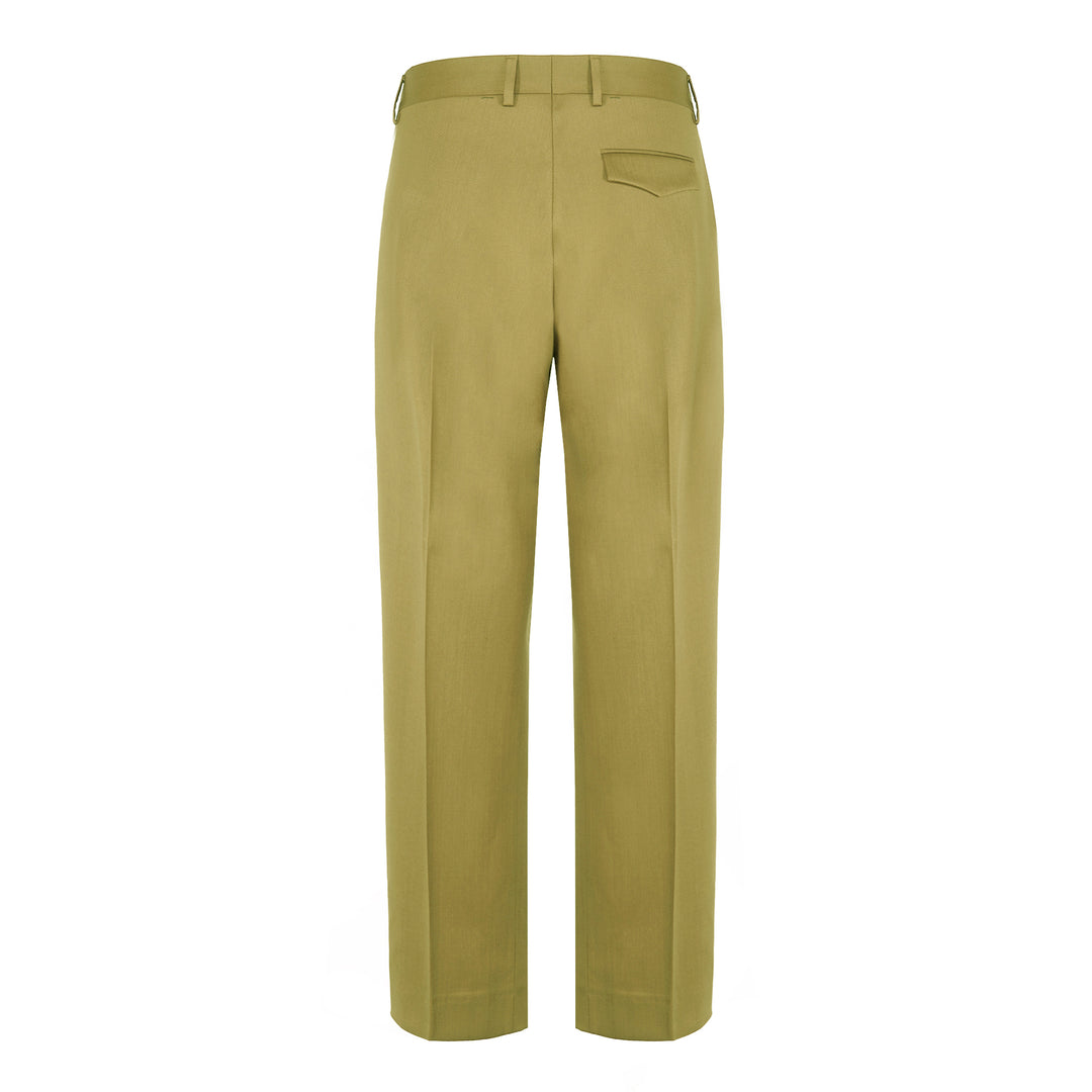 Pantalone Vincent verde acido in lana tecnica