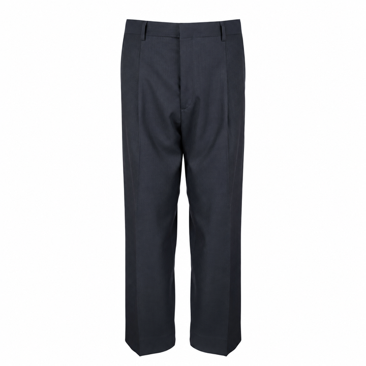 Pantalone Vincent blu in lana piquè