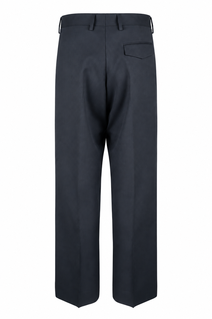 Pantalone Vincent blu in lana piquè